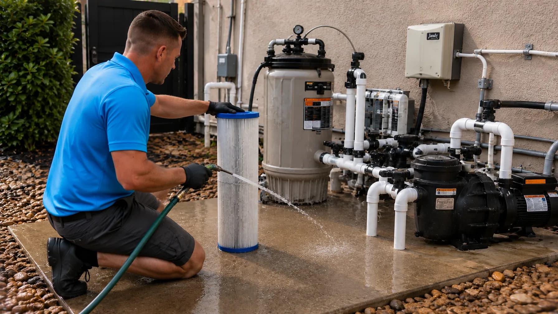 San Diego pool filter cleaning repair and installation